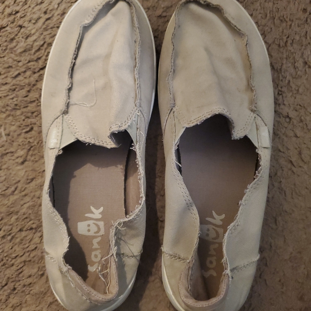 Sanuk Light Tan Slip-On Shoes